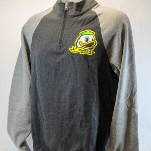 Captivating Long Sleeve 1/4 Zip Pullover Oregon Ducks Logo - Size Medium